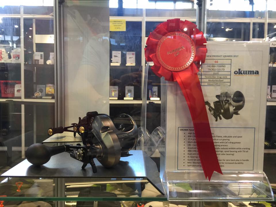 ข่าว - 2017 EFTTEX รางวัลรีลมัลติพลายเออร์ใหม่ที่ดีที่สุด - Okuma Tesoro Star Drag Reels.