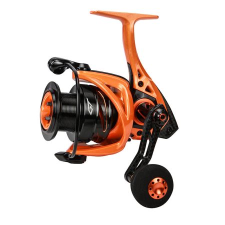 orange and black fishing reel free image