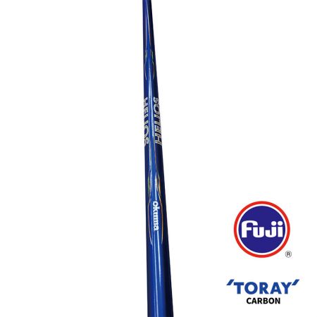 Helios Bolo Rod - Okuma Helios Bolo Rod- 40T Toray carbon material, slim, light and powerful blank construction- Fuji Saltwater resistant guides with Alconite inserts- Fuji NS stainless steel plate reel seat
