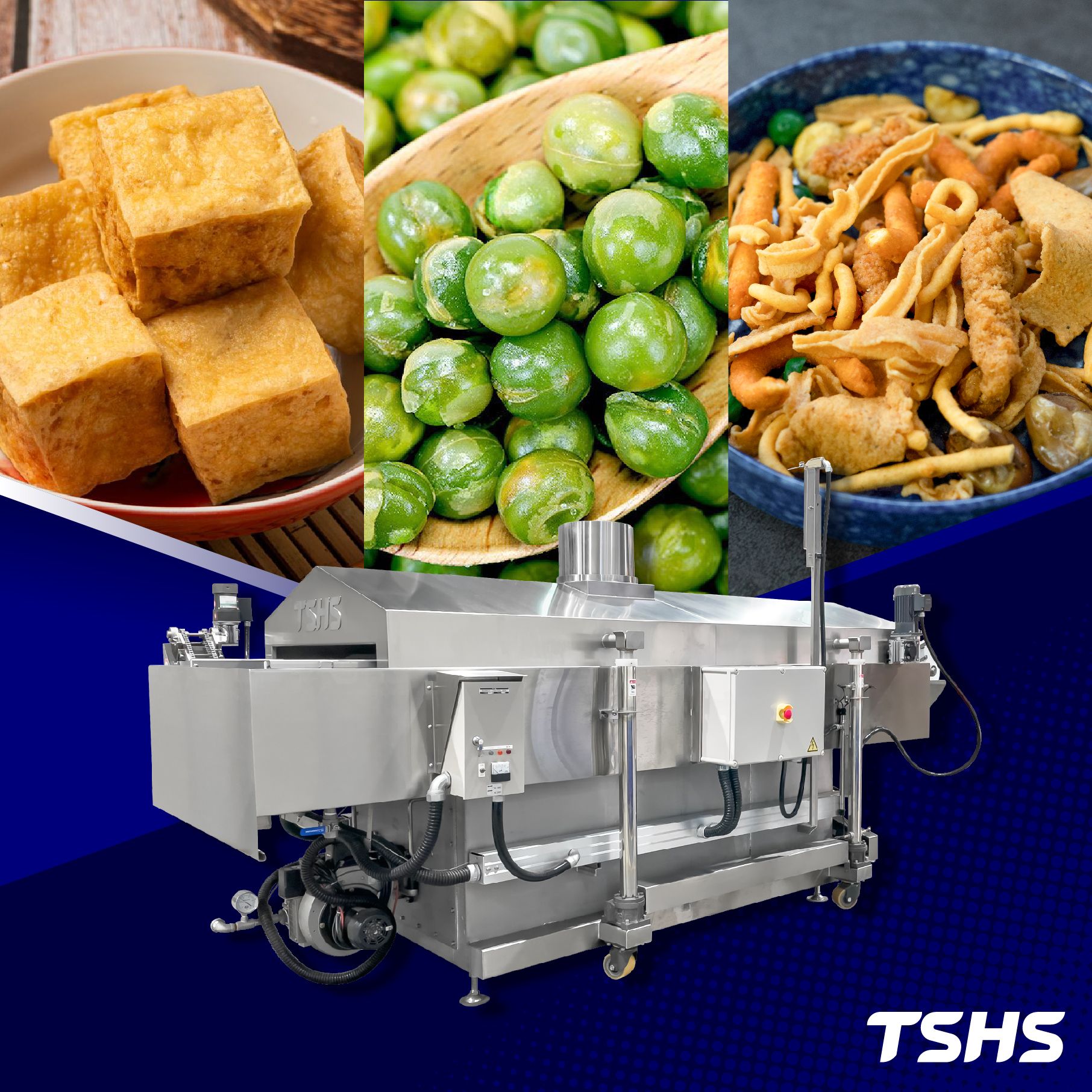 Máy chiên liên tục đa chức năng