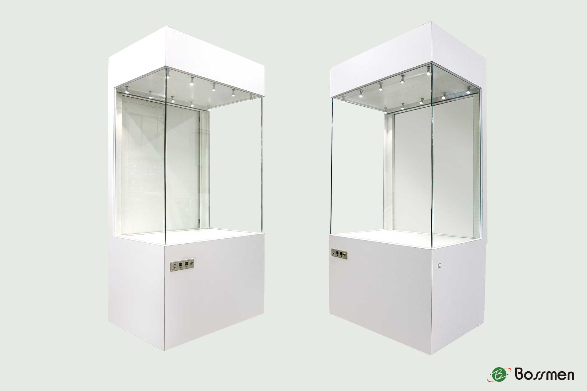 Bossmen Manual Rear-Access Display Case – Precision Humidity Control by BOSSMEN