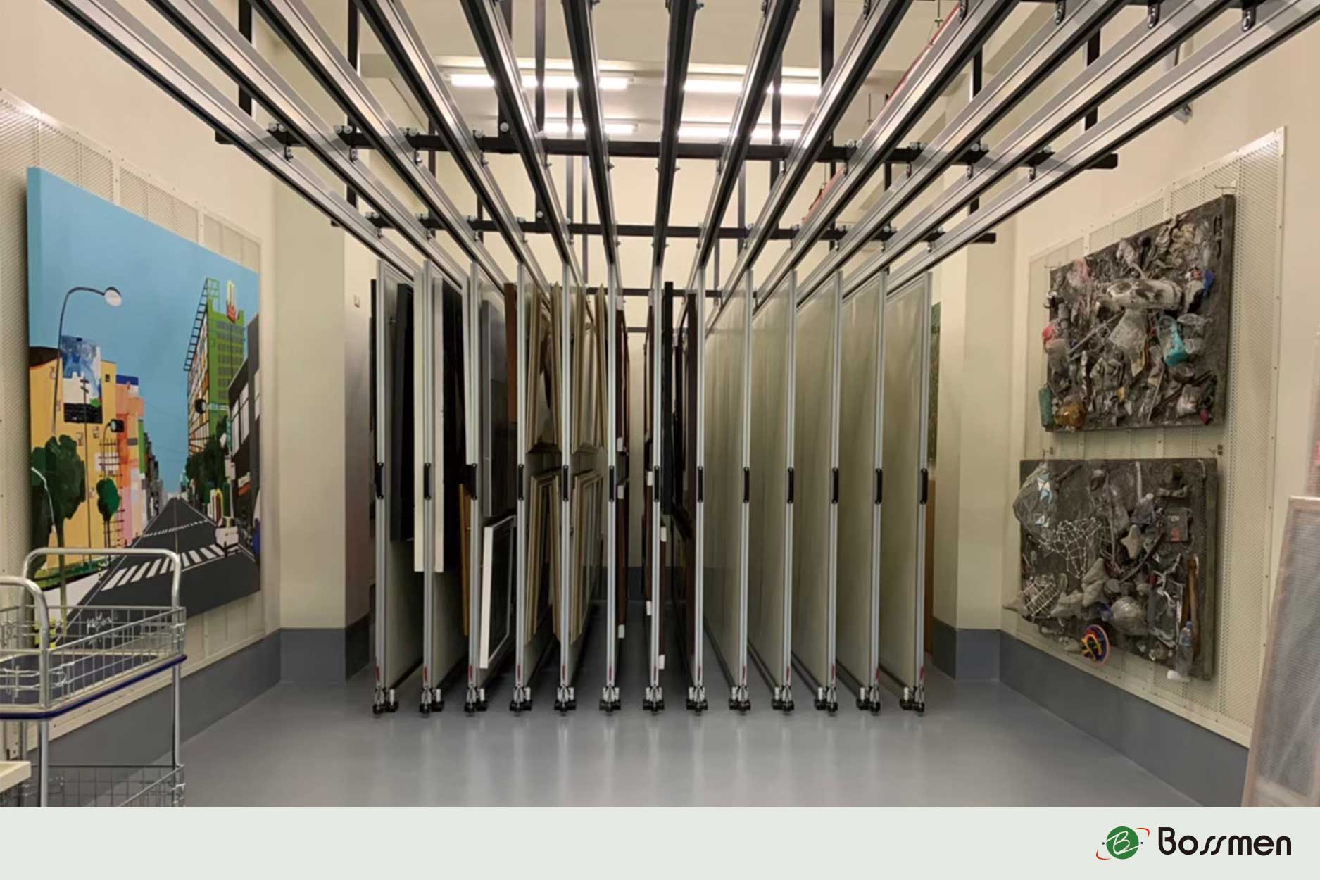 Humity Rack Trackless Suspended Art Rack – Precision Humidity Control by BOSSMEN
