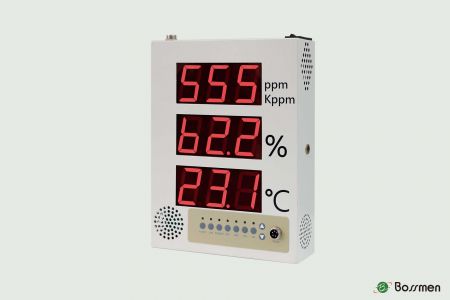 二氧化碳與溫濕度監控器2HTCDP不僅能夠精確測量和記錄空氣中的二氧化碳濃度，還能同時監控空間內的溫度與濕度。