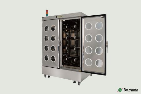 Nitrogen Cabinet auto-stops inflating when humidity is set, adjusts airflow if humidity exceeds set value.