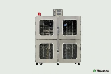 Probe Card Drawer Cabinet with Pull-Out Trays - Meets semiconductor storage standards, ensuring optimal humidity control and environmental monitoring.