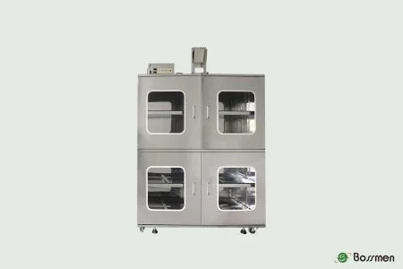 4-door nitrogen cabinet (screen mount) - Meets semiconductor storage standards for optimal humidity and environmental control.