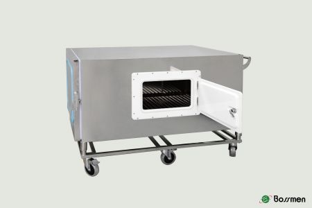 氣密避震台車，雙開門設計便於物品的存取，開啟更順暢，方便操作，提升工作效率。