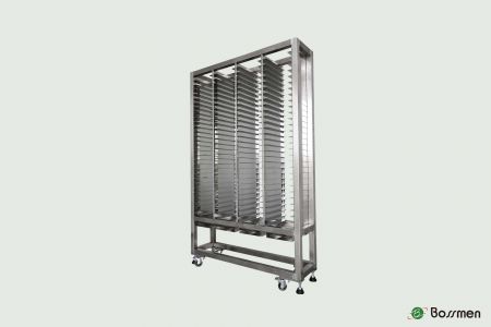 开放式9寸光罩储存柜采用SUS304不锈钢材质， 1.2t厚度设计，提供极高的耐用性和强度。