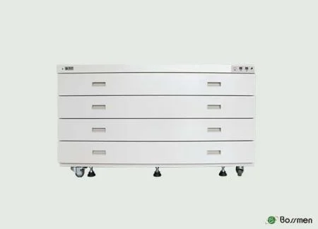 抽屉典藏柜 - 双门双主机防潮柜,除湿主机先进的形状记忆合金除湿技术,并且通过CE安全规范认证。