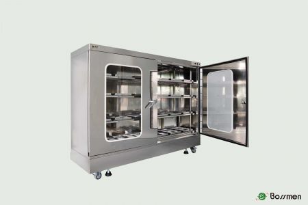 BM1356-2 Drill bit moisture-proof cabinet with durable stainless steel shelves.