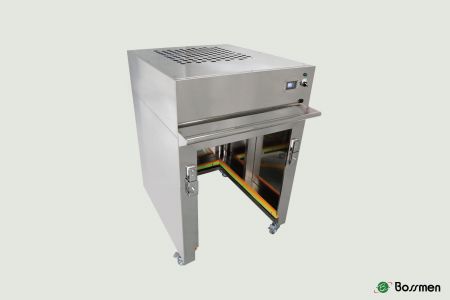 HEPA氣密台車主要濾網HEPA（高效顆粒空氣濾網），可有效過濾空氣中的懸浮微粒。