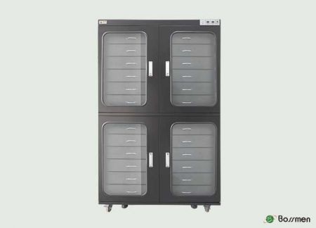 四门抽屉式防潮柜 - 四门抽屉式防潮柜，除湿主机先进的形状记忆合金除湿技术，并且通过CE安全规范认证，安全有保障。