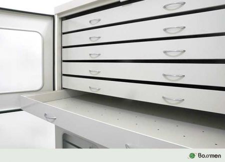 BM1476，四門抽屜式防潮櫃。