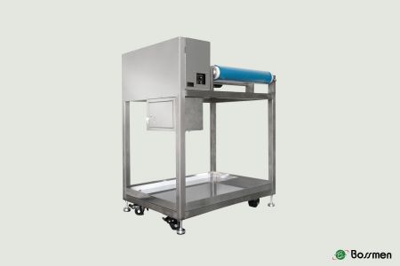 PET廢膜覆捲機 - PET廢膜附捲機利用正壓技術，確保運輸過程中潔淨環境不受污染。