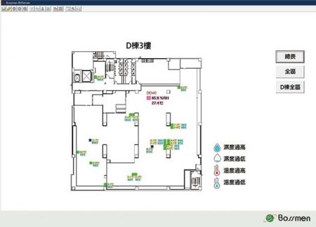 Bossmen View Server，IoT物聯網溫濕度監控系統。