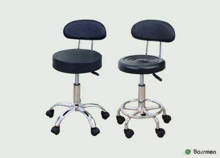 靠背工作椅 - 具靠背、旋转与升降功能，设计灵活轻便，适合多场景工作需求。