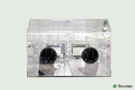 1% ~ 40% RH Glove Box - Low humidity dustproof glove box with adjustable humidity control.