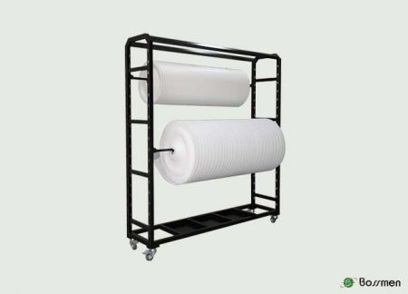 無酸紙捲材包材架 - 無酸紙捲材包材架，設計穩固、操作方便，有效存放無酸紙材，保護其免於酸化損害，適用於文物、檔案及藝術品包裝保存。