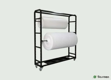 無酸紙捲材包材架 - 無酸紙捲材包材架,設計穩固、操作方便,有效存放無酸紙材,保護其免於酸化損害,適用於文物、檔案及藝術品包裝保存。