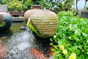 Bossmen company environment 1st floor pool landscaping.