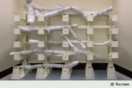 Cantilever-Type Archival Storage Rack - Specifically designed for the safe and efficient storage of long or irregularly shaped artifacts.