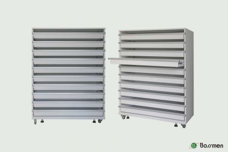 Drawer-Type Archival Storage Rack - Equipped with multiple drawers, designed for organized and secure storage, and customizable to fit your space requirements.