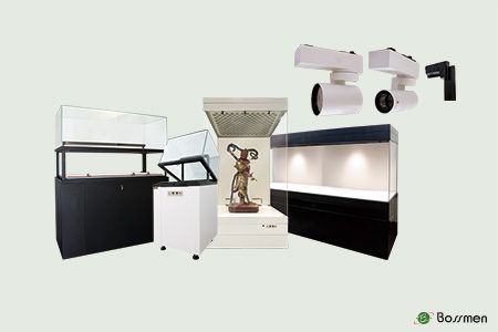 Museum Fixed Display Case with Climate Control - BOSSMEN Museum Display Cabinets: Advanced Climate Control & Artifact Protection
