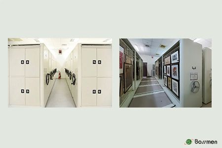 Museum Mobile Storage System - BOSSMEN Mobile Storage Cabinets: Secure & Efficient for Museums & Labs