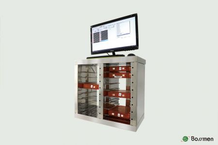 开放式9寸RFID光罩储存柜，专为管理光罩进出设计的智能储架系统，有效提升光罩储存和取用的便捷性与效率。