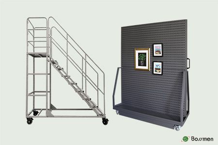 Shelf / Cart / Ladder - BOSSMEN Museum-Grade Storage: Fixed Cabinets, Mobile Trolleys & Safety Ladders for Optimal Artifact Preservation