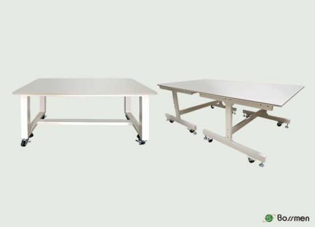 工作桌 - 固定式工作桌设计简洁耐用，提供稳定工作表面，适合长时间办公或作业使用。