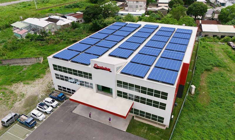 The new factory is working toward implementing green energy solutions.