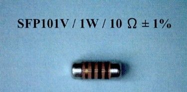 테스트된 MELF resistor의 사진