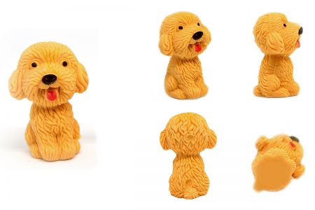 立體狗狗造型橡皮擦。