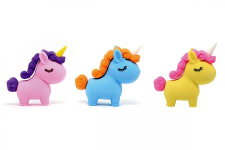 繽紛獨角獸系列3D橡皮擦。