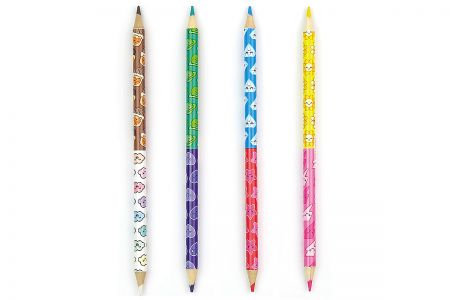 全彩印刷客製化雙頭彩色鉛筆。