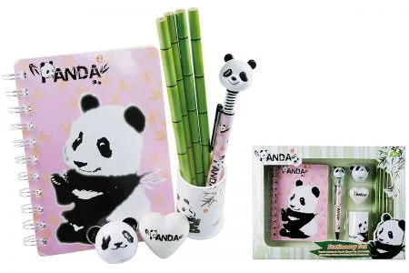 客製化鉛筆與筆記本文具組。