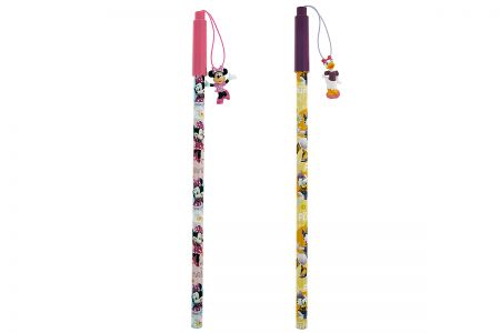 迪士尼系列角色筆蓋吊飾鉛筆。
