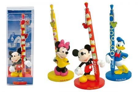 迪士尼主題原子筆與筆座文具組。