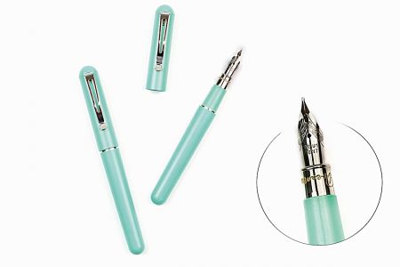 Logo laser engraving available on the front metal ring of fountain pen.