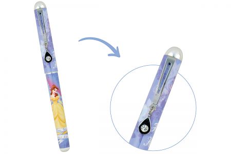 鏤空金屬吊飾筆夾鋼珠筆。