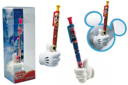 米奇與米妮原子筆與筆座文具組。