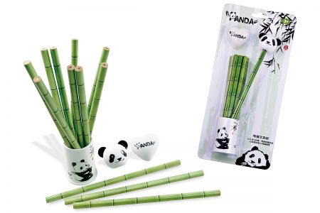 鉛筆與削鉛筆器文具組。