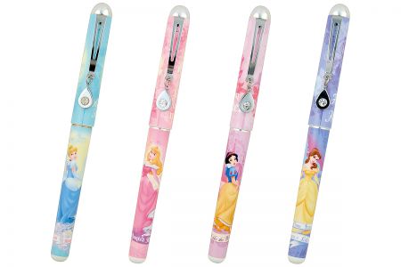 公主系列金屬簍空吊飾筆夾鋼珠筆。