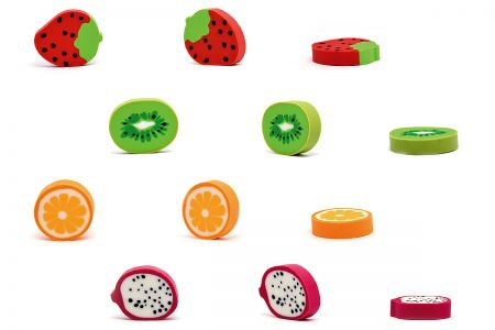 水果切片橡皮擦。