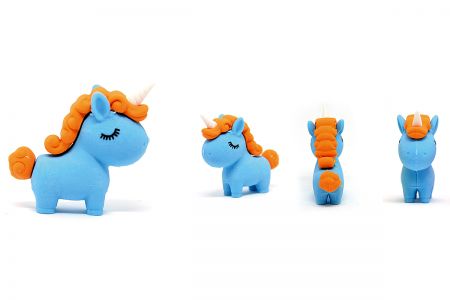 獨角獸造型3D橡皮擦。