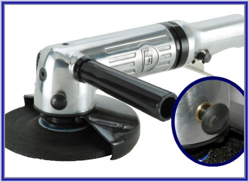 공기 압축식 플랜지 휠 그라인더, 직각 휠 그라인더 (비동작 스패너 무료)