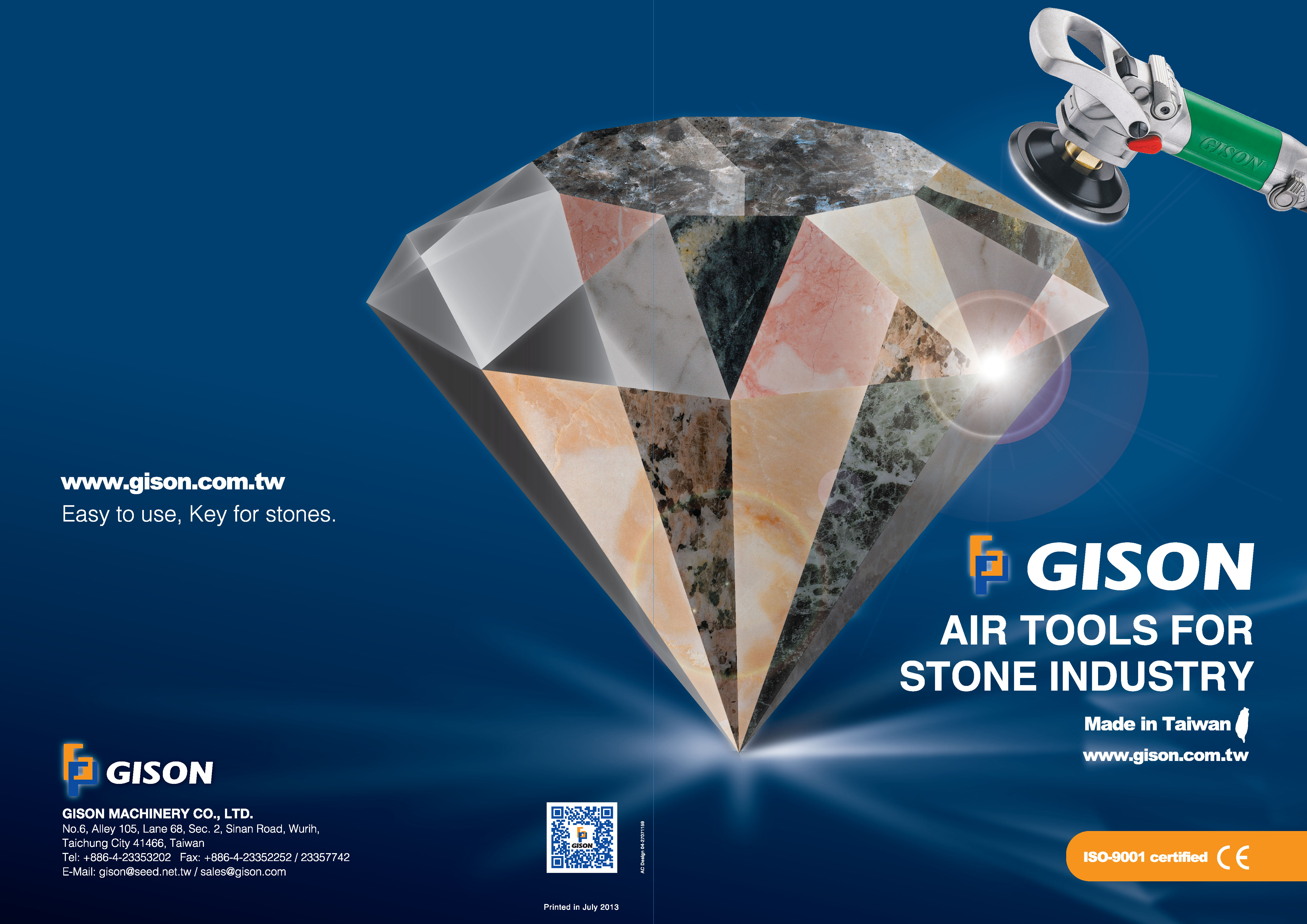 2013-2014 Gison Alat Udara Basah untuk Batu, Marmar, Granit