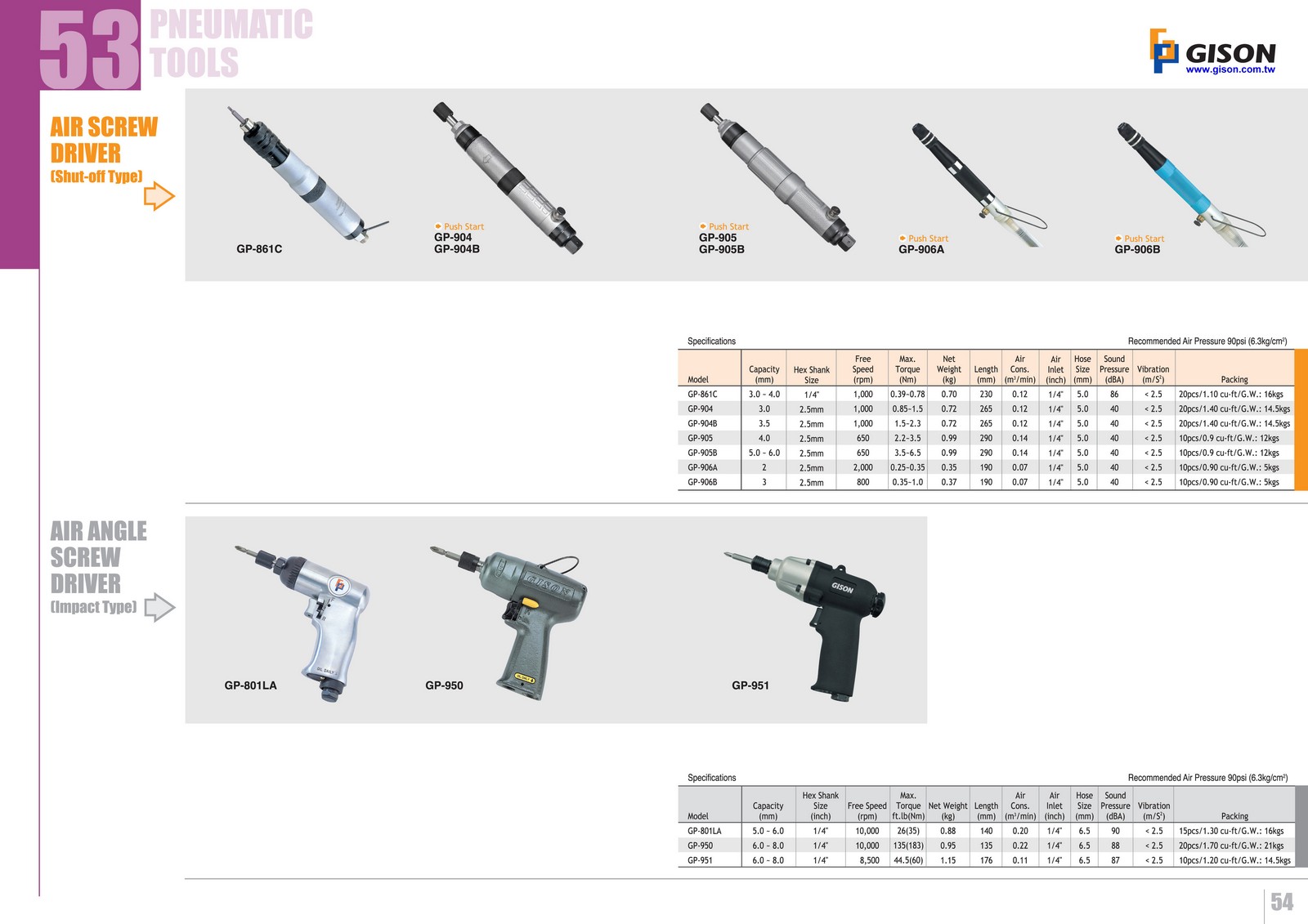 20102011 GISON Air Tools, Pneumatic Tools Catalog HighQuality Air