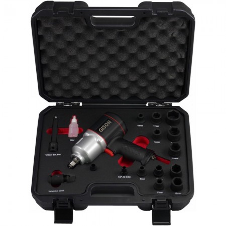 1/2" Heavy Duty Composite Air Impact Wrench Kit (820 ft.lb)